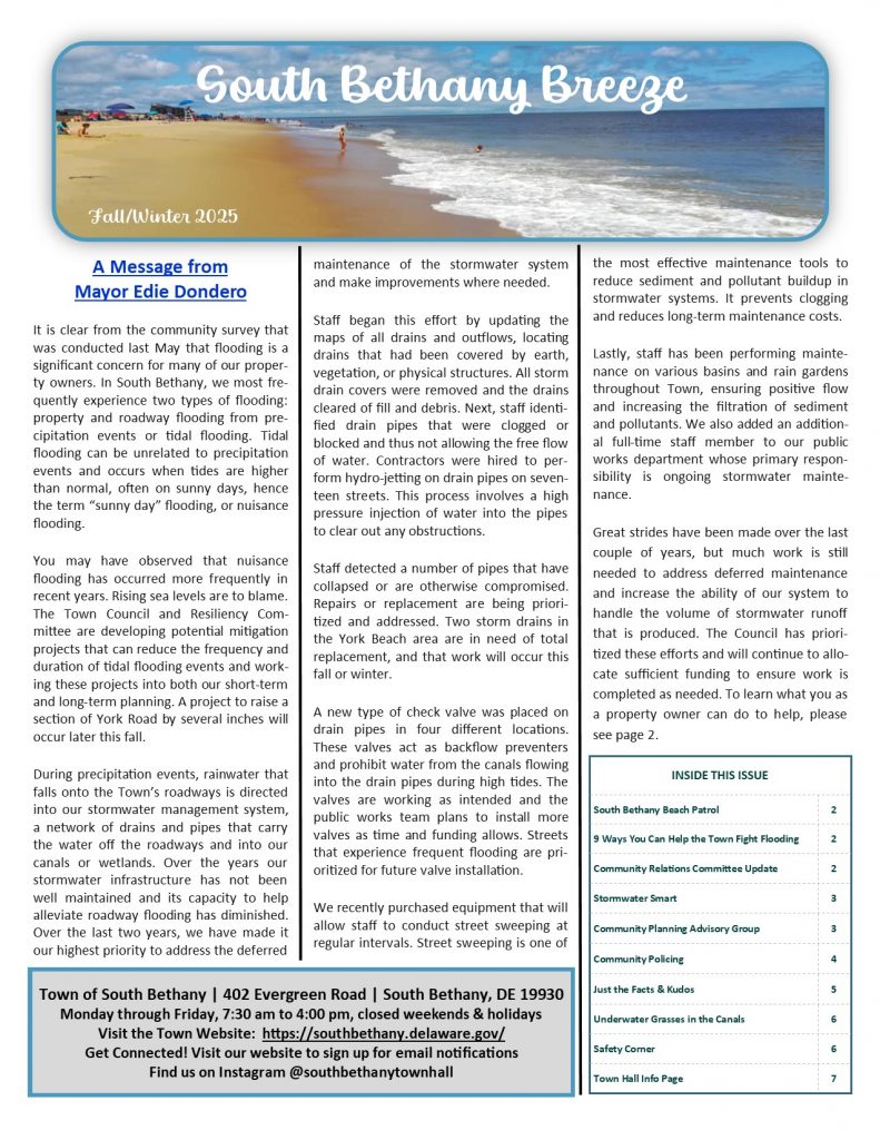 Fall/Winter 2025 Town Newsletter